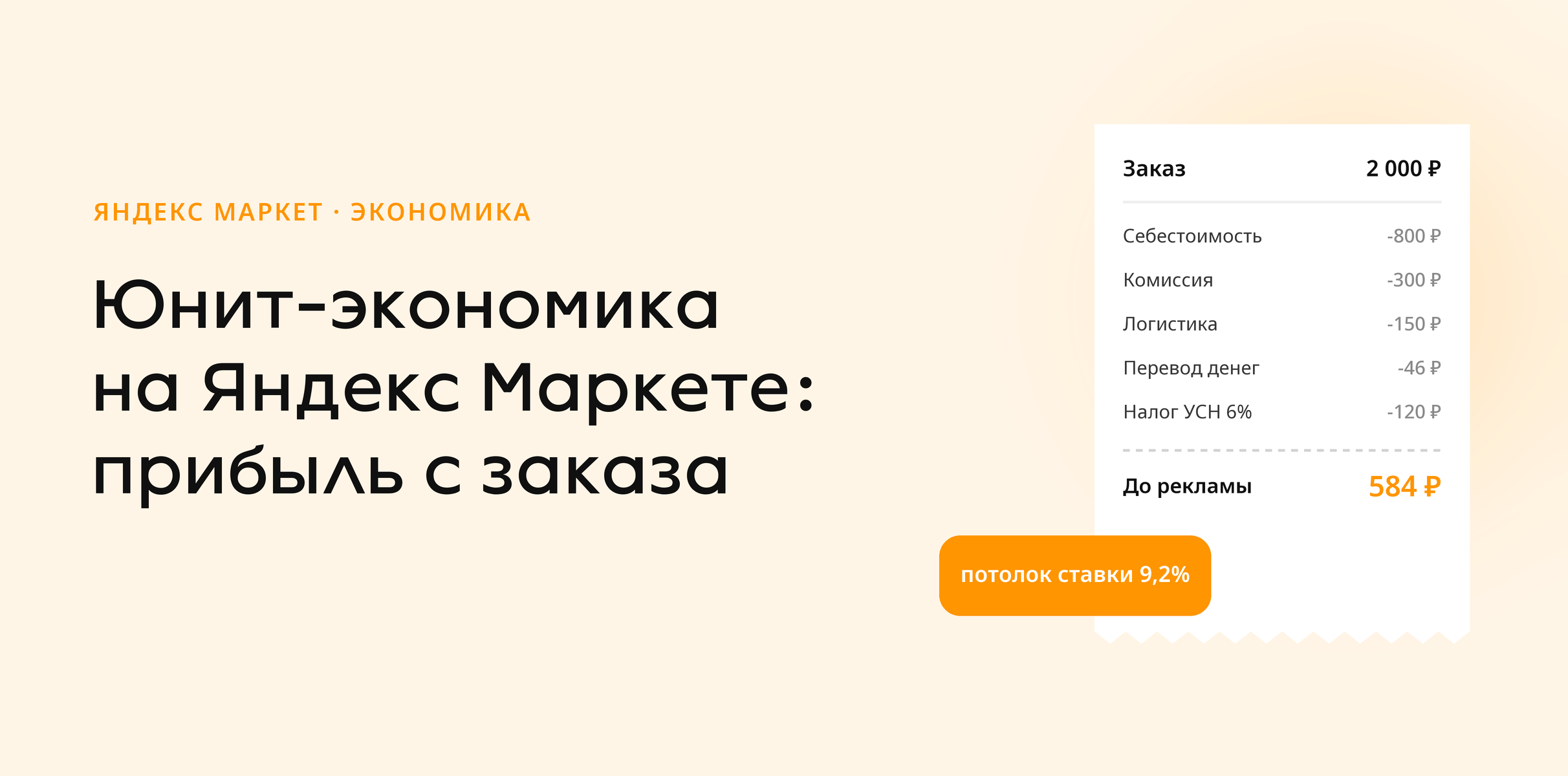 Юнит-экономика на Яндекс Маркете: из чего складывается прибыль селлера